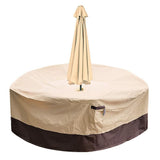 Round Patio Furniture Cover with Umbrella Hole Waterproof 4-Season Protector for Garden, Balcony V1107-CS-HWZYZ2