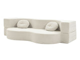 Artiss Folding Sofa Bed Floor Couch 2-in-1 Convertible Futon Loveseat Beige SB-B-SOFA-FD-BG