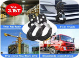2SET 3.15T Sling Hook Heavy Duty Hammerlock/Slip Hook Kit With Swivel Winch & Safety Latch-Black V1181-SH-315T-BK