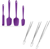 600F Heat Resistant Silicone Spatulas Kitchen Cooking Mixing Utensils and V1258-DP02-C-373