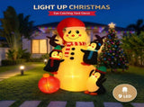 Jingle Jollys Christmas Inflatable Snowman 1.8M Height LED Outdoor Decorations Warm Light XMAS-INF-SNOWMAN-6FT-WW