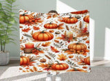 Halloween Throw Blanket Cozy Microfiber Blanket Soft Flannel Throw Festive Home Pumpkin V1107-114-25305-WHI6