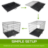 Wire Dog Cage Foldable Crate Kennel 48in with Tray V274-PET-WC48