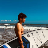 Inflatable vertical paddle set for water sports and surfing-including air pump, paddle, rope, V1102-HYJB001