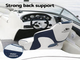 Seamanship Captain Bucket Boat Seats Flip Up Bolster Swivel 15cm Padding with Adjustable Pedestals BS-B-HELM-WB-60-3446X1
