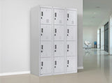 12-Door Locker for Office Gym Shed School Home Storage - Padlock-operated V63-839061