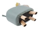 Animal Footstools Prevent Slip Cute Cartoon Giraffe Shape Soft Small Kids Stools for Home Blue V1294-YM0703-3116230000312