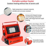 Portable Camping Gas Heater Outdoor Heating Stove Gas Baking Hunting Warmer AU RED V201-QNL0002RE8AU