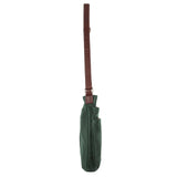 Milleni Ladies Nappa Leather Zip Closure Cross Body Bag Travel - Emerald/Chestnut V563-NL2439-EMERALD_CHESTNUT