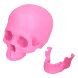 Resin Halloween Skull Decor Festival Home Props Fake Whole Person Skull Ornaments Pink V1294-YM0523-3115210185511
