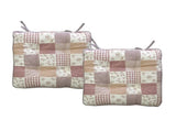Lylac Homewares Petal Delights Set of 2 Cotton Chair Pads Lucy Pink V442-LYL-CHAIRCU-SETOF2LUCY-PINK-SQ