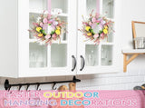 6 Pcs Easter Egg Candle Rings Wreaths Mini Artificial Spring Easter Egg Berry Wreath for Front Door V1258-DP02-WO-1097