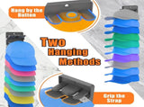 2 Piece Wall Mounted Cap Organizer Holds 20 Caps Matte Black V1237-ZY-818-267