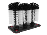 3 Heads Cup Brush Water Bottle Cleaning Brush Glass Cup Washer with Suction Base for Hotel Bar V1294-YM0901-3117250037611