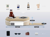 Stainless Steel Double Pontoon Cup Holder with Side Pocket, Marine Drink Holder for Boat Seats, RVs, V1189-LC-AMZ-00129