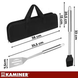 6 Pack BBQ Tool Set Stainless Steel With Case for Gas and Charcoal Grills, Camping Picnic, for V1189-LC-HW-00377
