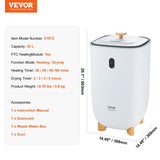 35L Large Towel Warmer Bucket with LED Screen Drying Fuction & Timer White V952-MJJRTBS35LLE62PLTV3