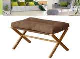 Foot Stool Foldable X Leg Modern Multifunctional Foot Rest with Soft Cushion for Living Room Bedroom V1294-YM0710-3116230019013