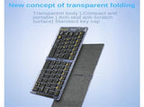 Foldable Keyboard F69 Transparent Bluetooth Keyboard Triple Device Connection V1263-JX-7780
