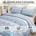 Cozy Quilted Coverlet and Pillowcases Set: A Hug for Your Bed - Queen size V745-MAC080479Q13U