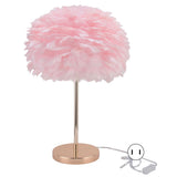 E27 Feather Desk Lamp Stand Modern Table Lamp Holder for Bedroom Beside Wedding Birthday DecorUS V1294-YM0901-3119210115012