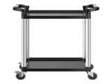 Utility Cart, 300 lbs Load Capacity, 2-tier Utility Plastic Cart with 360&deg Swivel Wheels V952-SXSYTCZHHS2CIXC11V0