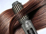 2 in 1 Cordless Hair Straightener Brush Curling Iron with LCD Display-Grey V1263-JX-7413-2