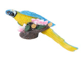 Parrot Sculpture Decoration Indoor Outdoor Resin Macaw Statue Figurine Garden Art Right Blue V1294-YM0901-3115240123012