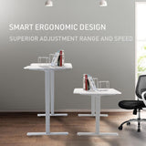 Fortia Sit To Stand Up Standing Desk, 120x60cm, 72-118cm Electric Height Adjustable, 70kg Load, V219-ADKSSTFOWOWT2SA