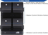 Driver Side Power Master Window Switch, Compatible with Chevy Silverado/Chevrolet V1258-DP02-WO-996