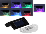 4pcs Solar Light IP65 Waterproof Deck Lamp Warm Light and RGB Mode Decorative Lamp for Courtyard V1294-YM0901-3119210114411