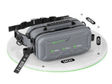 Grey Hard Shell Fishing Waist Bag - Waterproof 1000D PVC Lure Pack with 90 Degree Open Workbench and V888-ELOSUNG56804