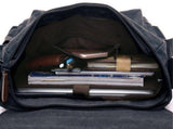 Mens Canvas Laptop Messenger Bag With Multiple Compartments Adjustable Shoulder Strap For Work V1237-ZY-807-248