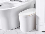 Narrow Garbage Can Space Saving Stylish Plastic Slim Waste Bin with Press Open Lid for Kitchen V1294-YM0901-3117240152411