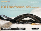 DOTUGE Magnetic Flip-Up Ski Goggles with Dual Frame Design, Anti-Fog HD Lens, Impact-Resistant TPU V1341-ZY-74P5E9RB-SPACESILVER
