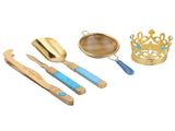 Tea Ceremony Set 304 Stainless Steel Tea Spoon Needle Clip Filter Kit Kung Fu Tea Accessory Gold V1294-YM0718-3118210009911