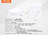 Raised Toilet Seat, 100 mm Height Raised, 136 kg Weight Capacity, Universal Toilet Seat Riser, Screw V952-LBSDSJGMTZDW0KLIAV0