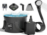 Portable Camping Shower, 6000mAh Rechargeable Outdoor Shower Pump 4 Spray Modes & Speeds, Ipx7 V1107-132-60873-BLK1