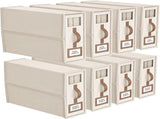 CARLA HOME Bed Sheet Organizer Set of 8 with Handle & Window for Covers, Pillowcases, Blankets, LSB-36350