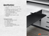 Tooleroo Folding Tray Desk Extender - Clamp-On Table Extension Shelf Black V238-SUPDZ-41974818668624