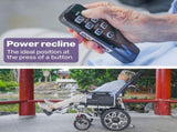 EQUIPMED Electric Wheelchair, Power Recline, Long Range, Lithium Battery, 16" Rear Wheels, Headrest, V219-HELWLCEQPGK9A