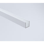 110cm Wall to Wall Frameless Shower Screen with White Channel and SS Hinges , Square Knob Handle V63-859101