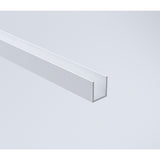 120cm Wall to Wall Frameless Shower Screen White Wall & Floor Channel, SS Hinges & Round Knob V63-859701