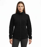 Womens Polar Fleece Full Zip Jumper Jacket Winter Warm in Black V563-PFFZW99-10