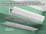 Ac Deflector - Air Vent Deflector, Air Conditioner Wind Shield, Adjustable Ac Split Flows V1192-AZ-W-22127