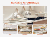 19 Piece Pots and Pans Set Nonstick, Granite Cookware Set, Induction Cookwares, Kitchen RV Cooking V952-LGTZLGTFLTCYHI1RRV0