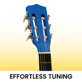 Karrera 34in Acoustic Childrens Wooden Guitar - Blue NC-34-BLS