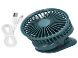 3Gears Portable Electric Fan Fully Automatic Shaking Head Electric Fan USB Charging for SummerGreen V1294-YM0901-3113210043313