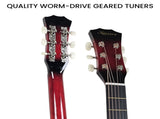 Karrera 38in Pro Cutaway Acoustic Guitar with Carry Bag - Red Burst CC38-PRO-SRD