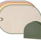 Cutting Board Food Grade Double Sided Prevent Slip Plastic Chopping Board with Holder Base for Meat V1294-YM0716-3118220136114